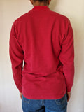 Vintage Rodhos Valentino Japan Turtleneck Brusttasche Rot M-L