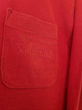 Vintage Rodhos Valentino Japan Turtleneck Brusttasche Rot M-L