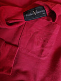 Vintage Rodhos Valentino Japan Turtleneck Brusttasche Rot M-L