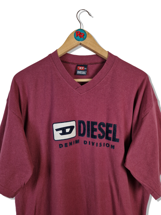 Vintage Diesel Shirt Spellout Rot XL-XXL
