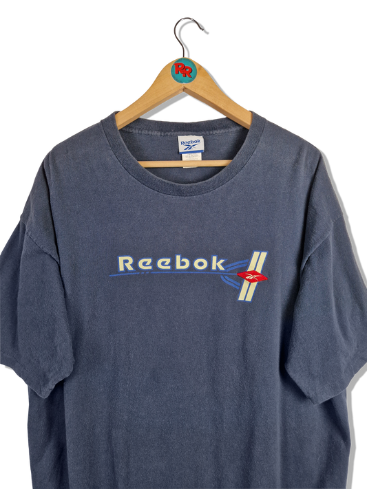 Vintage Reebok Shirt Big Logo Made In USA Dunkelblau XXL