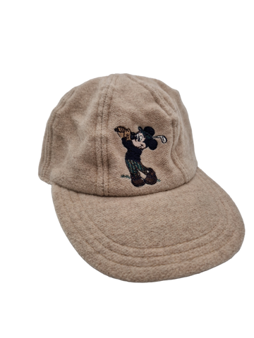 Vintage Donaldson Cap Mickey Golf Schurwolle Beige S
