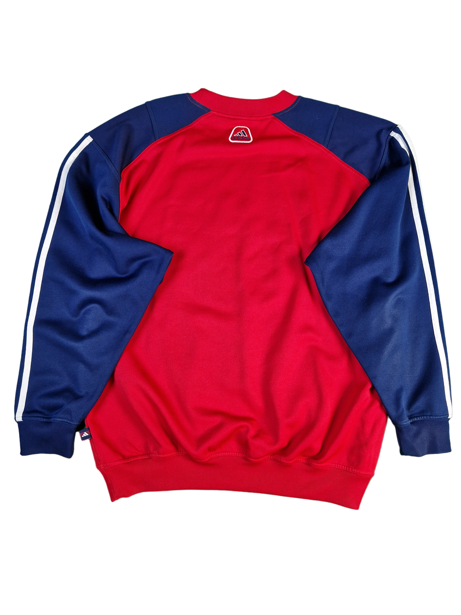 Adidas pullover top rot blau
