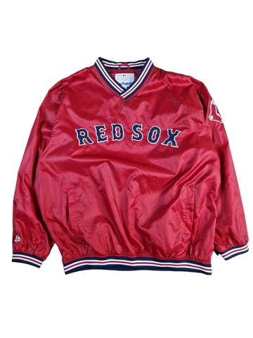 Vintage Majestics Windbreaker MLB Boston Red Sox Made In Korea Rot XL