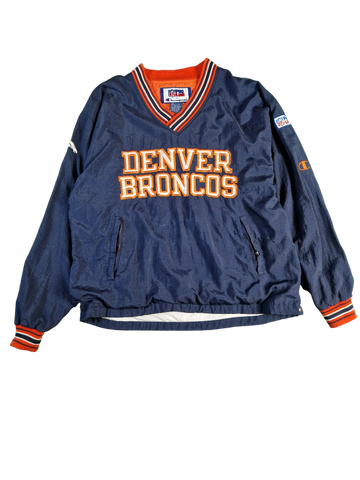 Champion Windbreaker Pro Line Denver Broncos Dunkelblau Orange L