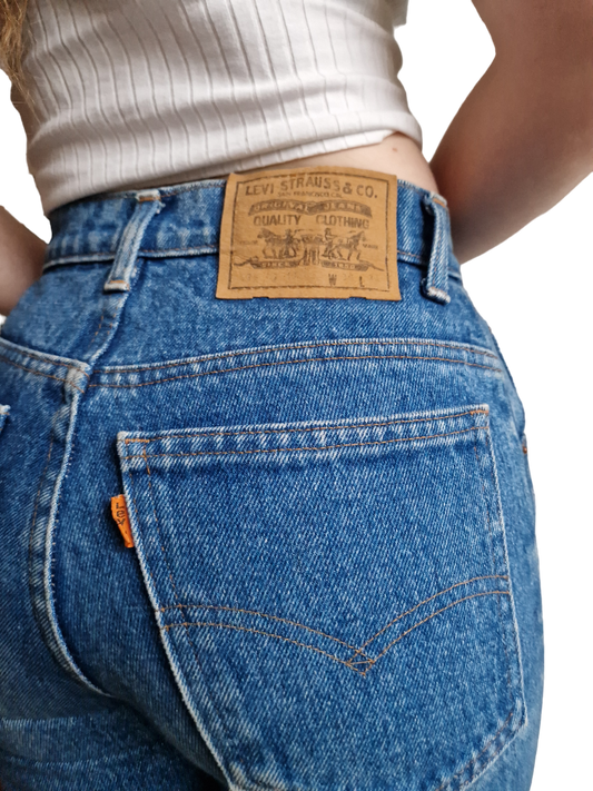 Vintage Levis Jeans 639 02 17 Orange Tab Made In Belgium Blau W30 L34