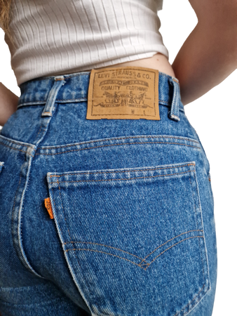 Vintage Levis Jeans 639 02 17 Orange Tab Made In Belgium Blau W30 L34