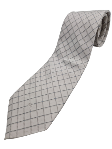 Vintage Burberrys Krawatte Basic Karo Silber