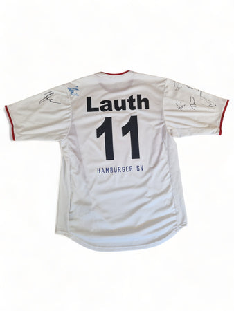 Rare! Vintage Nike Trikot 2003/04 HSV Benjamin Lauth #11 Ligapokal ohne Sponsor Mit Unterschriften Weiß M