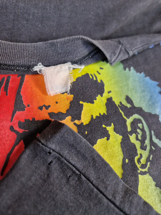 Vintage Diesel Bootleg Shirt Rainbow Logo Single Stitch Paperthin Schwarz S-M