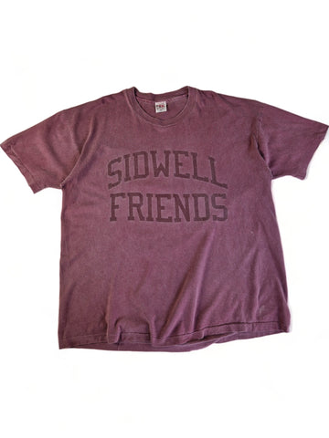 Vintage College House Shirt "SIDWELL FRIENDS" Made In USA Single Stitch Rot XL