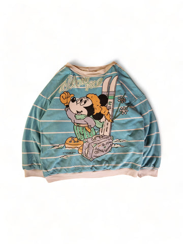 Vintage Disney Sweater 80s Mickey "Follow Me" Made In Holland Blau Weiß S