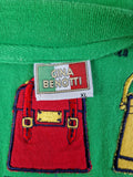 Vintage Gina Benotti Sweater Bestickt Mit Taschen Grün XL