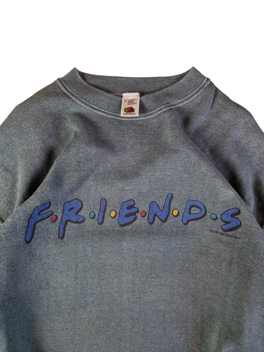 Rare! Vintage Fruit Of The Loom Sweater Friends 1995 Warner Bros Grau XL