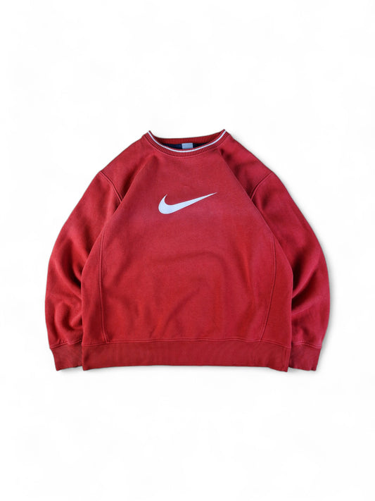 Nike Sweater Middle Swoosh Stick Made In Greece Rot XL