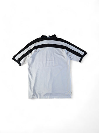 Vintage Adidas Polo Shirt Tennis Weiß Schwarz L