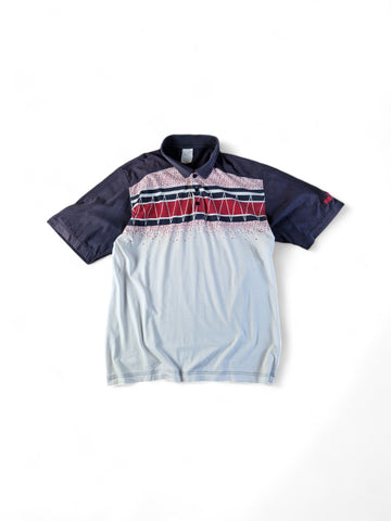 Vintage Puma Polo Shirt Tennis Weiß Rot XXL