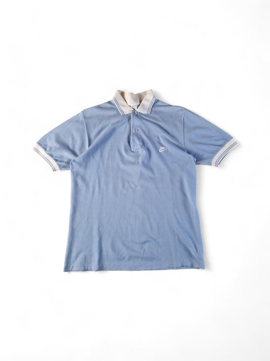 Vintage Nike Polo Shirt 70s-80s Basic Blau M