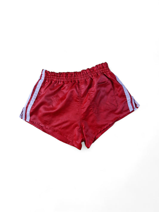 Vintage Adidas Shorts 70s Glanz Sprinter Made In West Germany Rot (D3) XS-S