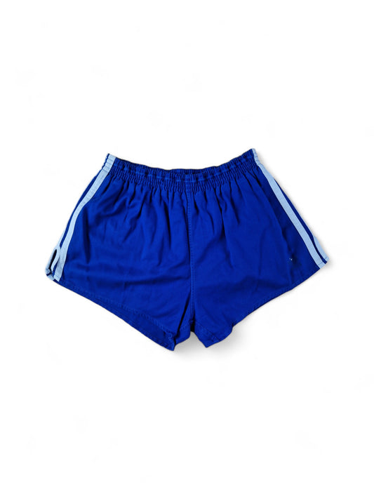 Vintage Adidas Shorts Baumwolle Made In Yugoslavia Blau Weiß (D7) M-L