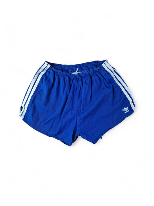 Vintage Adidas Shorts Baumwolle Made In Yugoslavia Blau Weiß (D9) XXL-XXXL