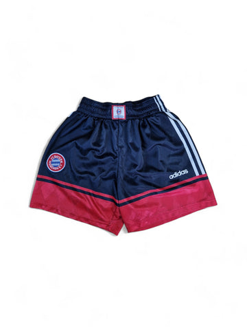 Vintage Adidas Shorts Fußball FC Bayern München Schwarz Rot M