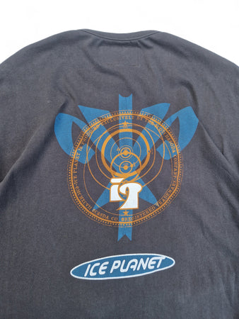 Vintage Ice Planet Shirt Ausgewaschen Schwarz/Grau XL
