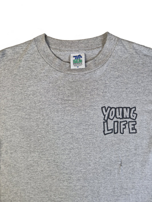 Vintage JC Sportswear Shirt "Young Life Camp" Made In USA Single Stitch Grau M