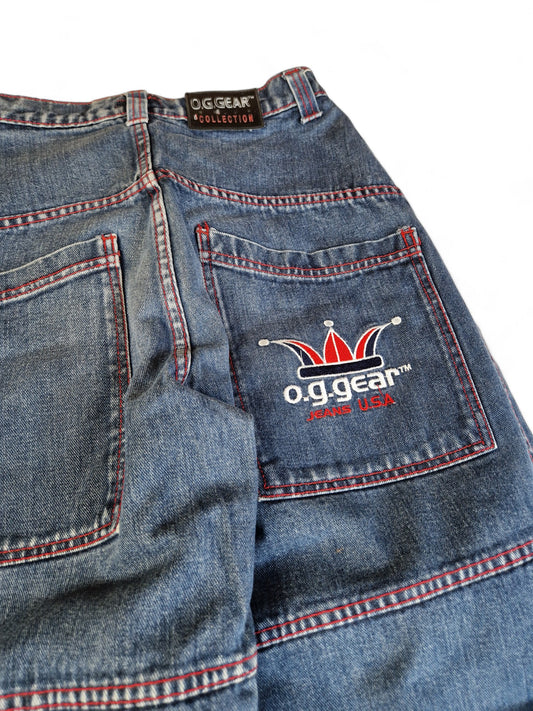 Vintage OG Gear Jeans Baggy Dunkelblau (28) XS