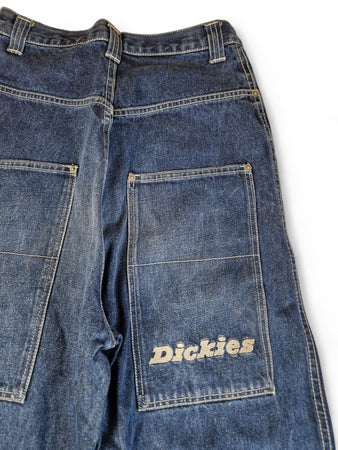 Vintage Dickies Jeans Baggy Basic Dunkelblau W28 L32