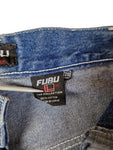 Vintage Fubu Jeans Baggy Workwear Style Dunkelblau 28