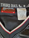 Rare! Vintage Thrid Rail Mesh Jersey Made In Korea Schwarz Rot L