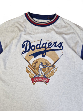 Vintage Mirage Shirt Dodgers Brookyln Baseball Blau Grau XL-XXL