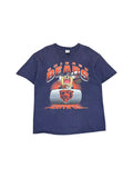 Vintage Delta Shirt 1996 NFL Chicago Bears X Taz "Flattn'em!" Single Stitch Dunkelblau XL