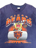 Vintage Delta Shirt 1996 NFL Chicago Bears X Taz "Flattn'em!" Single Stitch Dunkelblau XL