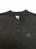 Vintage Fruit Of The Loom Henley Shirt 90s Grau L