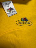 Vintage Fruit Of The Loom Shirt 90s Blank Made In Ireland Single Stitch Gelb S