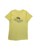 Vintage Fruit Of The Loom Shirt 80s Logo Print Made In USA Single Stitch Gelb L