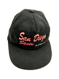 Vintage Cap 90s San Diego State Aztecs NCAA NBA Made In USA Schwarz One Size