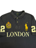 00s Ralph Lauren Poloshirt London "Chief Keef" Custom Fit Dunkelblau XL