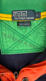 90s Ralph Lauren Poloshirt Big Pony Talon Zip Custom Fit Dunkelblau L