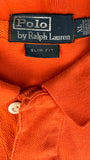 90s Ralph Lauren Poloshirt Big Pony Slim Fit Orange XL