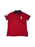 90s Ralph Lauren Poloshirt Big Pony Custom Fit Rot XL
