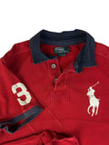 90s Ralph Lauren Poloshirt Big Pony Custom Fit Rot XL