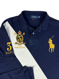 Ralph Lauren Poloshirt Big Pony Crest Logo Custom Slim Fit Dunkelblau XL TG