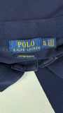 Ralph Lauren Poloshirt Big Pony Crest Logo Custom Slim Fit Dunkelblau XL TG