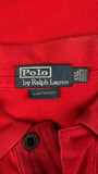 90s Ralph Lauren Poloshirt Big Pony #2 Custom Fit Rot XXL