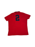90s Ralph Lauren Poloshirt Big Pony #2 Custom Fit Rot XXL