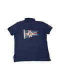 90s Ralph Lauren Poloshirt Big Pony Yachting Club Custom Fit Dunkelblau XL
