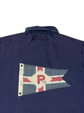 90s Ralph Lauren Poloshirt Big Pony Yachting Club Custom Fit Dunkelblau XL